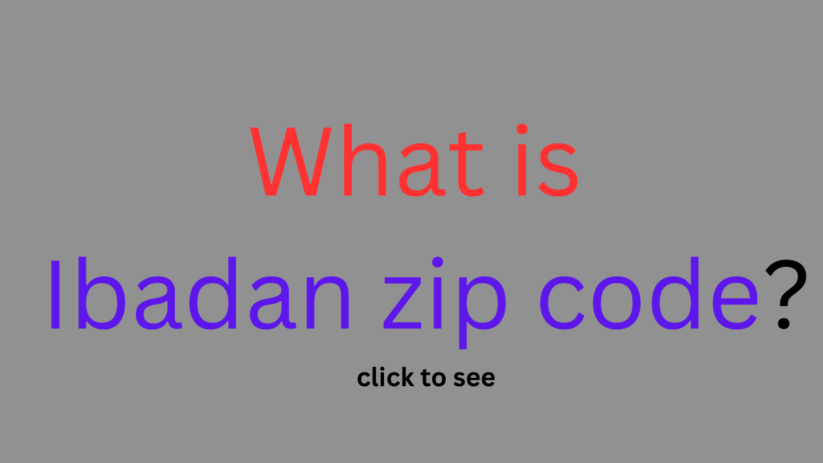 Ibadan zip code